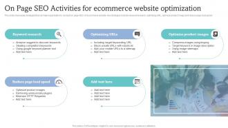 How To Increase Ecommerce Website On Page SEO Activities For Ecommerce Website Optimization