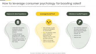 How To Leverage Consumer Psychology For Boosting Sales Approaches To Merchandise Planning