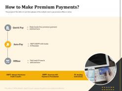How to make premium payments retirement benefits