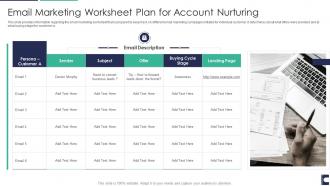 How to manage accounts drive sales email marketing worksheet plan account
