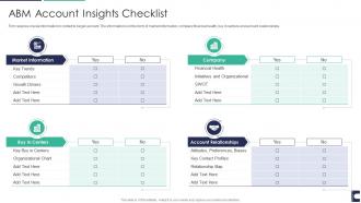 How to manage accounts to drive sales abm account insights checklist
