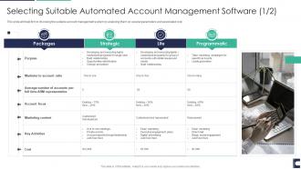 How to manage accounts to drive sales selecting suitable automated account