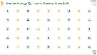 How to manage restaurant business icons slide