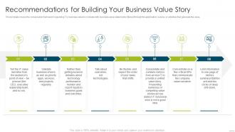 How to measure and improve the business value of it service recommendations for building