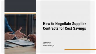 How To Negotiate Supplier Contracts For Cost Savings PPT Presentation AT