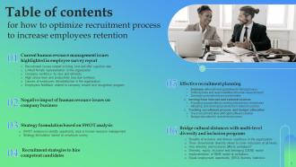 How To Optimize Recruitment Process To Increase Employees Retention Powerpoint Presentation Slides Adaptable Idea