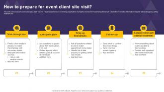 How To Prepare For Event Client Site Visit