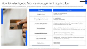 How To Select Good Finance Comprehensive Guide For Mobile Banking Fin SS V