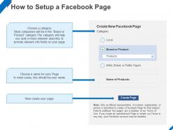 How to setup a facebook page ppt powerpoint presentation layouts examples