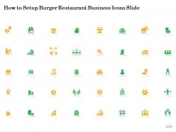 How to setup burger restaurant business icons slide ppt powerpoint presentation model backgrounds