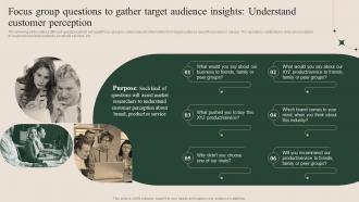 How To Successfully Conduct Market Research Focus Group Questions To Gather Target Audience MKT SS V