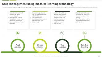 How To Use Ai In Agriculture Crop Management Using Machine Learning Technology AI SS
