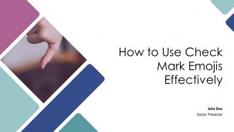 How To Use Check Mark Emojis Effectively PPT PowerPoint AT