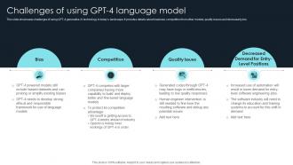 How To Use Gpt4 For Your Business Challenges Of Using Gpt 4 Language Model ChatGPT SS V