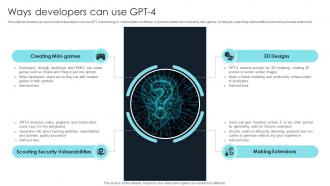 How To Use Gpt4 For Your Business Ways Developers Can Use Gpt 4 ChatGPT SS V