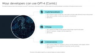How To Use Gpt4 For Your Business Ways Developers Can Use Gpt 4 ChatGPT SS V Good Downloadable