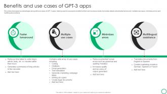 How To Use GPT 3 In OpenAI Playground Benefits And Use Cases Of GPT 3 Apps ChatGPT SS V