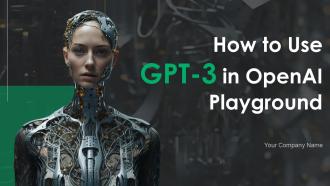 How To Use GPT 3 In OpenAI Playground ChatGPT CD V