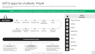 How To Use GPT 3 In OpenAI Playground GPT 3 Apps For Chatbots Polyai ChatGPT SS V