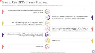 How To Use NFTs In Your Business Ppt Powerpoint Presentation Outline Skills