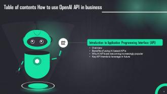 How To Use OpenAI API In Business Powerpoint Presentation Slides ChatGPT CD Idea Editable