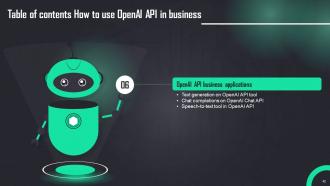 How To Use OpenAI API In Business Powerpoint Presentation Slides ChatGPT CD Idea Impactful
