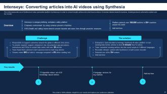 How To Use Synthesia AI For Converting Text To Videos AI CD V Graphical Best