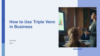How To Use Triple Venn In Business PPT Mockup AT
