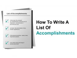 How to write a list of accomplishments example of ppt