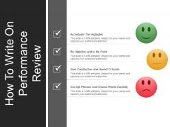 How to write on performance review good ppt example