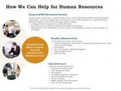 How we can help for human resources ppt powerpoint presentation layouts