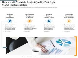 How We Will Maintain Project Quality Post Agile Model Implementation Agile Software Quality Assurance Model IT