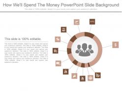 How well spend the money powerpoint slide background