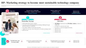 HP Marketing Strategy To Become Most Sustainable Technology TikTok Marketing Guide To Build
