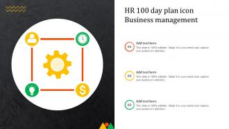 Hr 100 Day Plan Icon Business Management