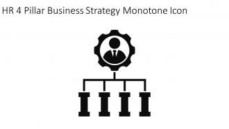 HR 4 Pillar Business Strategy Monotone Icon In Powerpoint Pptx Png And Editable Eps Format