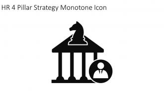HR 4 Pillar Strategy Monotone Icon In Powerpoint Pptx Png And Editable Eps Format