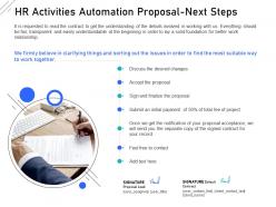 HR Activities Automation Proposal Next Steps Ppt Powerpoint Infographics Guidelines