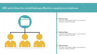 HR Activities For Establishing Effective Employee Relations