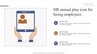 HR Annual Plan Icon For Hiring Employees