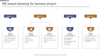 HR Annual Planning For Business Project