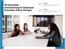 Hr associates brainstorming for employee promotion policy changes