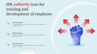 HR Authority Icon For Training And Development Of Employee