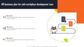 HR Business Plan For Safe Workplace Development Icon
