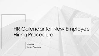 HR Calendar For New Employee Hiring Procedure PPT Presentation AT