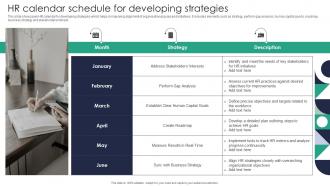 HR Calendar Schedule For Developing Strategies
