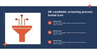 HR Candidate Screening Process Funnel Icon