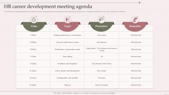 HR Career Development Meeting Agenda