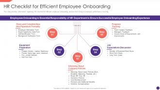 Hr Checklist For Efficient Employee Onboarding Employee Upskilling Playbook