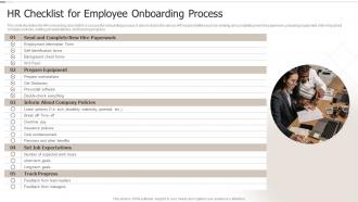 HR Checklist For Employee Onboarding Process